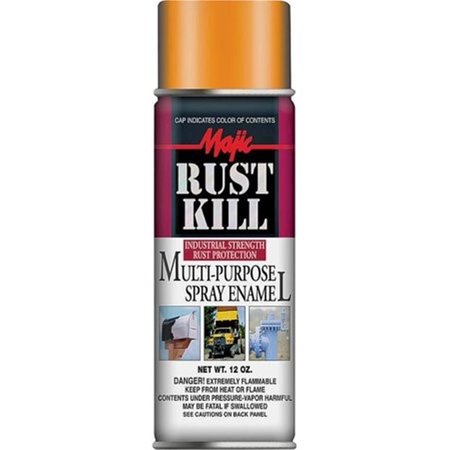 MAJIC PAINTS Majic Paints 8-2005-8 12 oz. Orange Rust kill Enamel Spray 52752200580